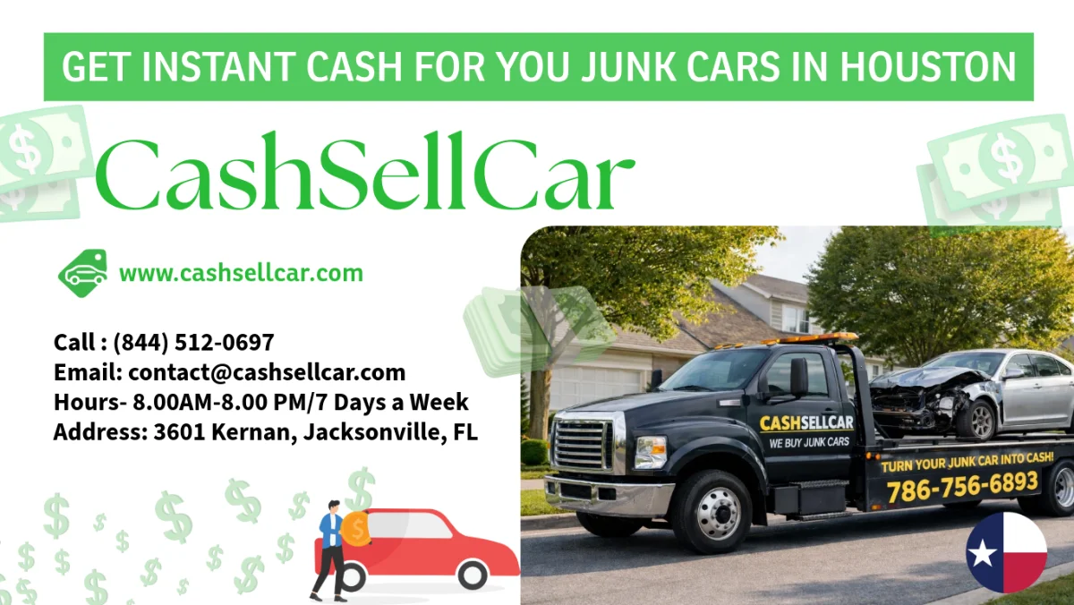 Junk car removal Houston TX - Fred's Auto Removal pays cash for damaged cars - scrap car buyer Houston Texas - free same-day towing - we buy junk cars any condition - sell wrecked vehicle today