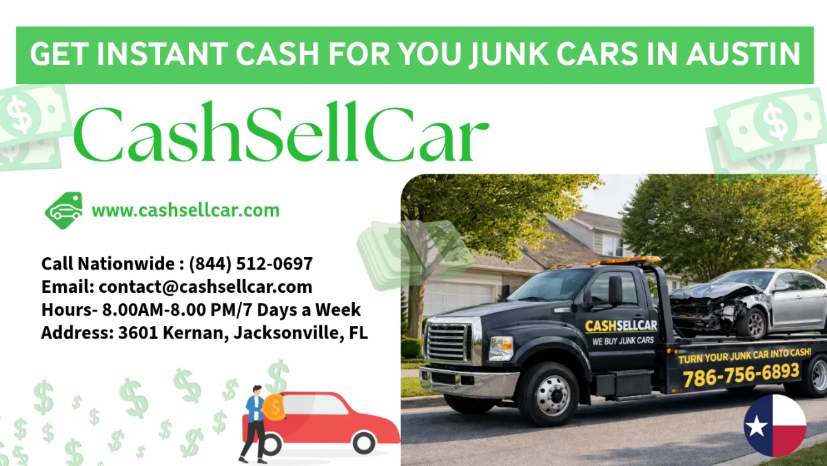 Cash for junk cars Austin TX - Fred's Auto Removal pays cash for cars - we buy junk cars for cash Austin Texas - sell junk car for cash near me - $500 cash for junk cars without title - free same-day towing - non-running cars - totaled vehicles - scrap cars for cash - sell my car for cash today