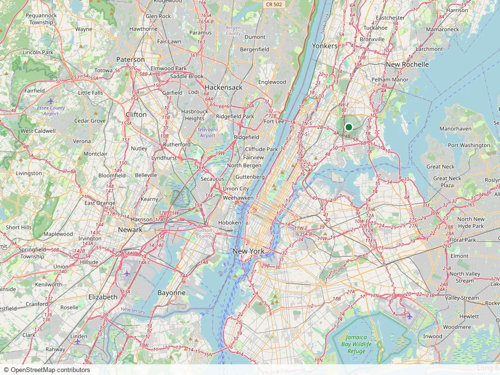 Map of the the Bronx junk car pickup coverage area