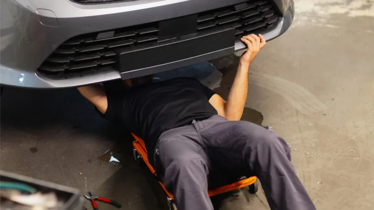 Vehicle underbody with a missing catalytic converter