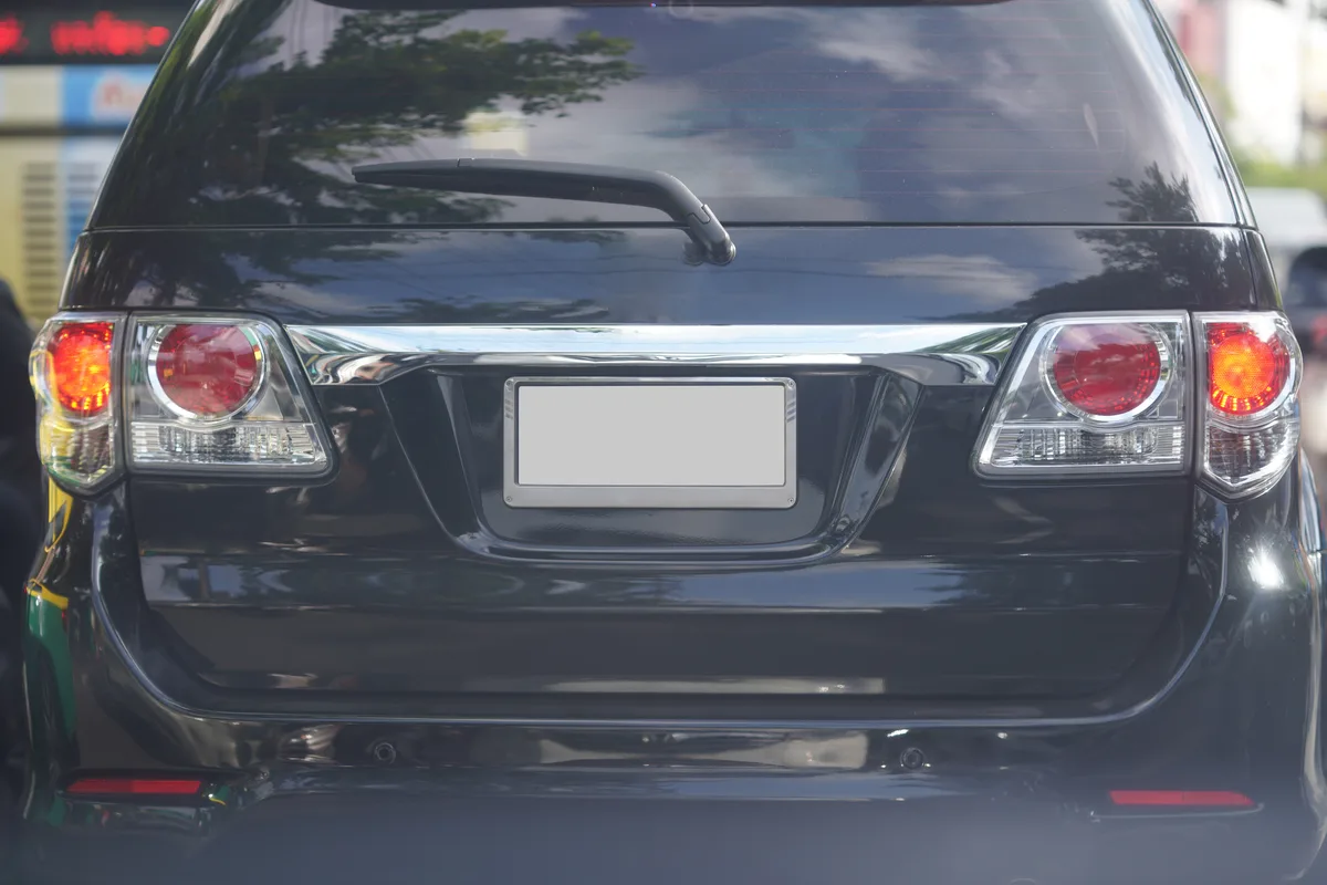 Rear license plate on a vehicle in Pennsylvania